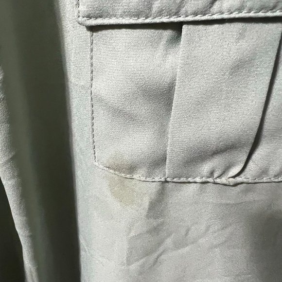 Rue+ Seafoam Green ¾ Sleeve Zip-Up Crepe Top Women’s size 3x - Picture 3 of 3